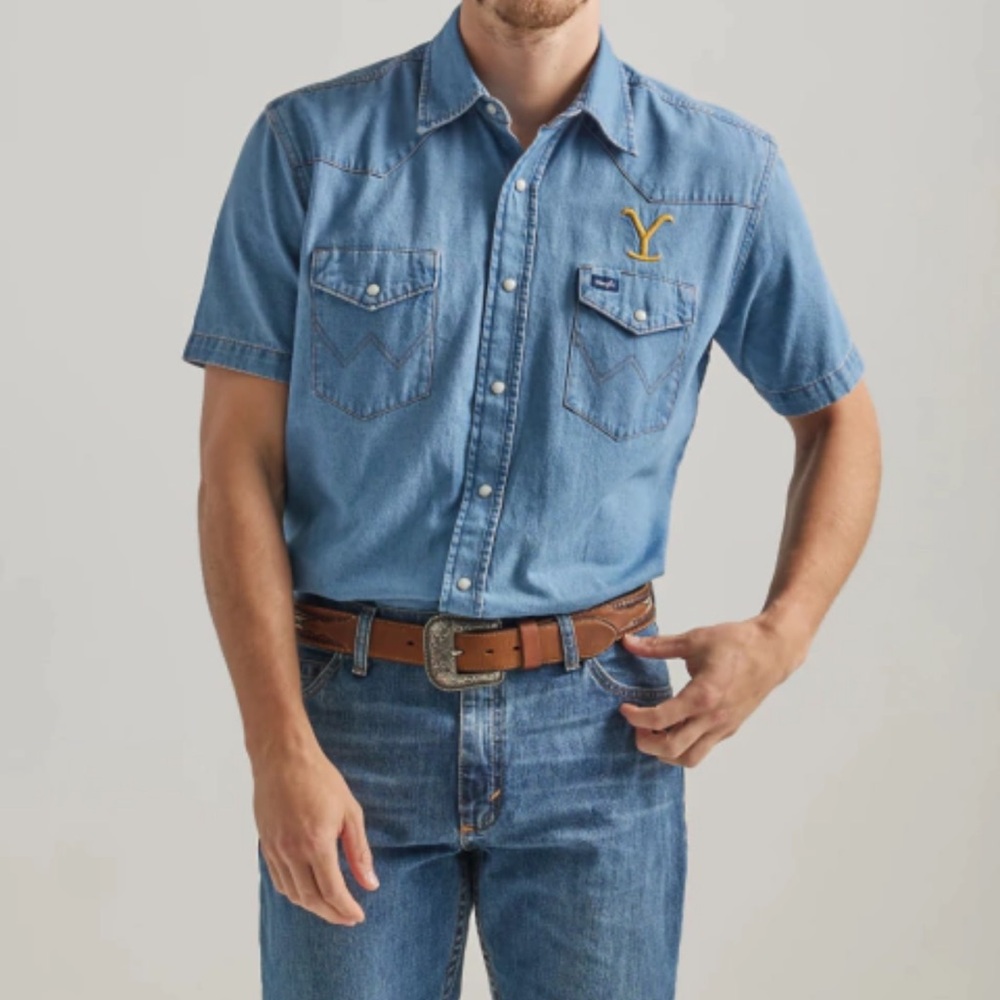 Wrangler x Yellowstone denim cotton shirt